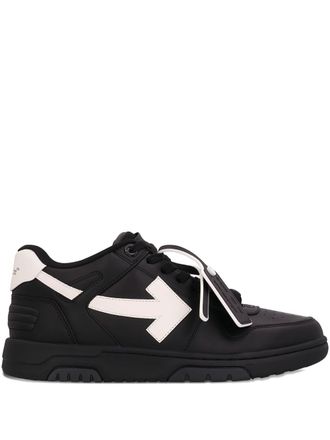 Off-white Scarpe da ginnastica in pelle bianco sporco fuori ufficio