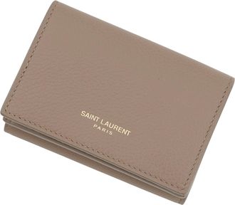 Saint Laurent Brown Leather Wallet (Tri-Fold) (Pre-Owned)