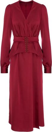 Murmur Abito lungo con scollo a V - Rosso