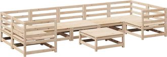 vidaXL Juego De Sof&aacute;s De Jard&iacute;n 8 Pzas Madera Maciza De Pino Vidaxl