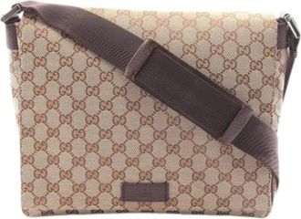 Gucci Pre-owned Vintage Schoudertas - Dames - Vintage Schoudertas - Beige - ONE Size - Leer - Vintage