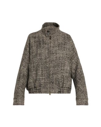 Darkpark Lee Oversized Herringbone Bomber Jacket