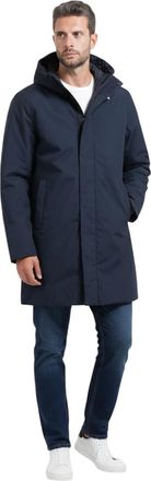 K-Way Blue Hooded Parka Jacket