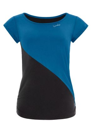 Winshape Sporttop WINSHAPE AET109LS, Damen, Gr. XXL, gr&uuml;n (teal gr&uuml;n, schwarz), 85% Polyester, 15% Elasthan, Rundhals, Tops Sporttop, Functional Soft and Light