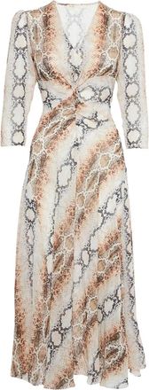 Maje twist snake-print dress - Neutrals