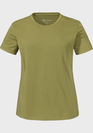 Sch&ouml;ffel Funktionsshirt SCH&Ouml;FFEL T Shirt Buchberg L, Damen, Gr. 46, gr&uuml;n (4605, gr&uuml;n), Oberstoff: 60% Baumwolle, 40% Polyester, Rundhals, Shirts Funktionsshirt