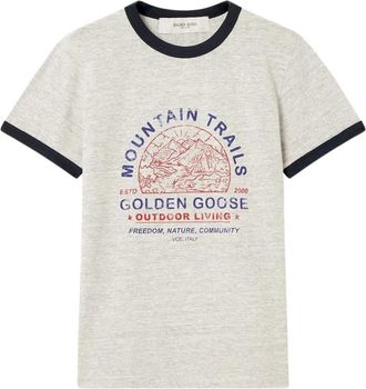 Golden Goose T-shirt - Dames - T-shirts - Grijs - M - Katoen - Tops