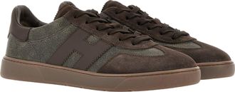 Hogan Mens Sneakers Cool Suede Brown Outer: Goat Leather Trainers