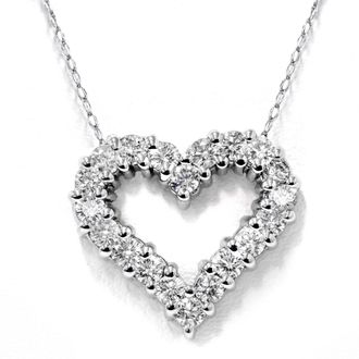 Pompeii3 1/2ct Diamond Heart Pendant 14K White Gold