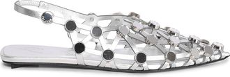 The Attico Grid Ballerina Silver