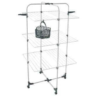 MSV Msv - Tendedero Torre 3 Niveles 30m Acero Blanco Con Cesta