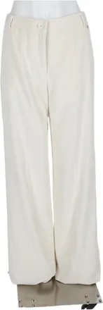 Herno White Wide-Leg Tailored Straight-Leg Pants