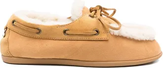 3Juin Denver Suede Fur-trimmed Loafers
