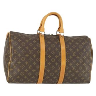 Louis Vuitton Pre-owned Weekend Bags, female, Brown, Size: ONE SIZE Pre-owned Canvas Weekend Bag