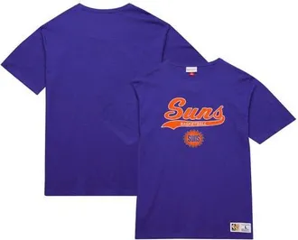 Mitchell & Ness Mens Mitchell & Ness Purple Phoenix Suns Hardwood Classics Felt Applique Slub T-Shirt at Nordstrom, Size X-Large