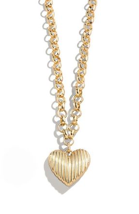 BaubleBar Heart of Gold Pendant Necklace at Nordstrom