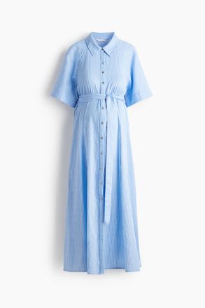 H&M MAMA Before & After Blusenkleid - Blau/Gestreift