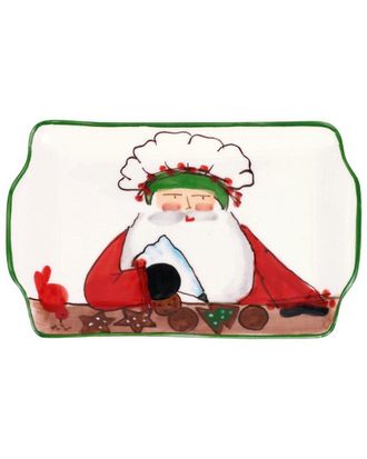 Vietri Vietri Old St. Nick 2025 Limited Edition Rectangular Plate With $8 Credit