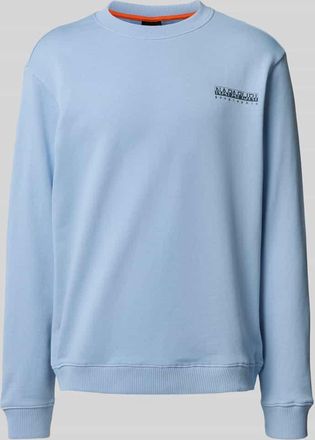 Napapijri Sweatshirt mit Label-Print Modell SOVANA in Hellblau, Größe M