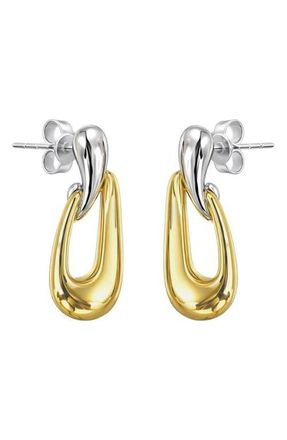 Argento Vivo Two-Tone Drop Earrings in Two Tone at Nordstrom