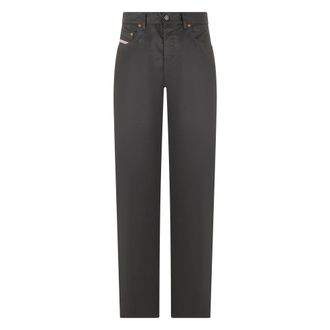Diesel Straight Jeans, male, Gray, Size: W29 Comfortable Fabric Trousers