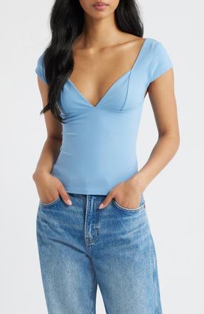 Free People Duo Corset Top in Blissful Blue at Nordstrom, Size X-Small