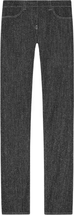 Courr&egrave;ges Jeans, Dames, Zwart, W24, Denim, Snap Denim Tweed Straight Jeans