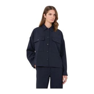 Max Mara Dames, Blouses & Shirts, Blauw, Maat: 2XS Wol