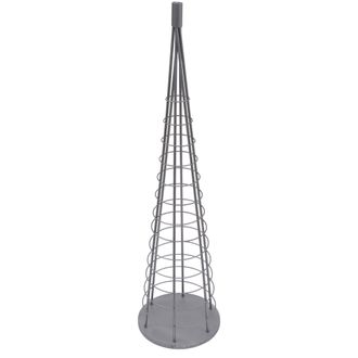 Hhg &Aacute;rbol Decorativo Hhg-466, &Aacute;rbol De Navidad, &Aacute;rbol Decorativo, Decoraci&oacute;n Navide&ntilde;a, &Aacute;rbol De Navidad Para Decorar, Metal, 115 Cm, Color Plateado