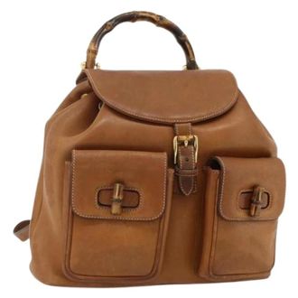 Gucci Pre-owned Backpacks, female, Brown, Size: ONE SIZE Pre-owned Vintage Backpack