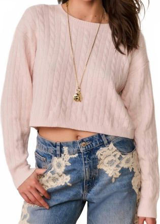 LoveShackFancy Filomena Pullover In Pale Guava
