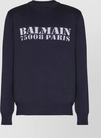 Balmain merino wool logo-intarsia regular-fit jumper