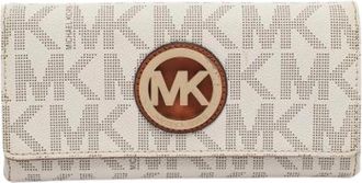 Michael Kors Pre-owned Leren Portemonnee - Dames - Vintage Accessoires - Wit - ONE Size - Leer - Vintage