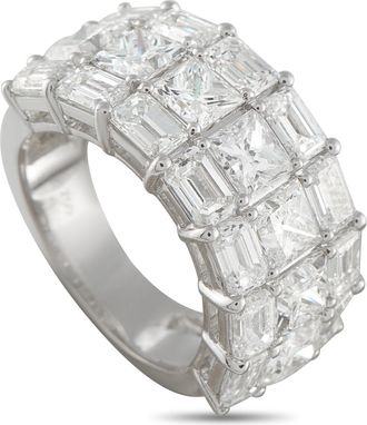 Luxury Bazaar 18K White Gold 7.50ct Diamond Ring ALR-20759