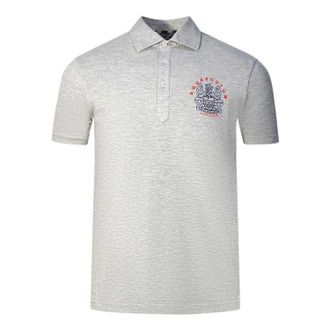 Aquascutum Unisex Volwassen Aldis Londen Logo Polo Shirt (Grijs)