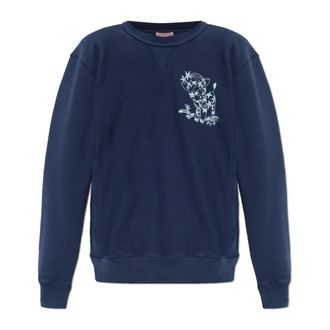 Kenzo Sweatshirts, male, Blue, Size: XL Embroidered Pattern Sweatshirt