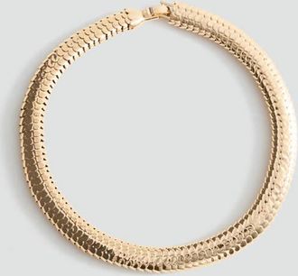 Mango Collana effetto serpente oro - Donna - Taglia unica - MANGO