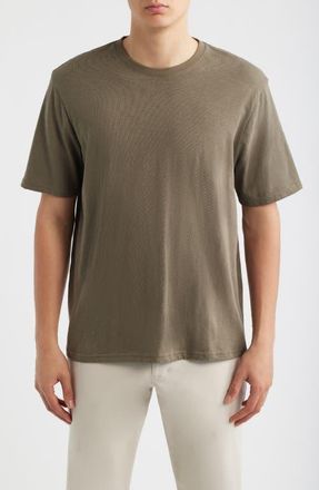 Nordstrom Slub Cotton Crewneck T-Shirt in Olive Tundra at Nordstrom, Size Xxx-Large