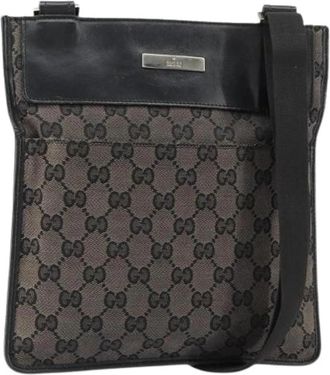 Gucci Pre-owned Canvas Vintage Cross Body Tas - Dames - Vintage Schoudertas - Bruin - ONE Size - Vintage