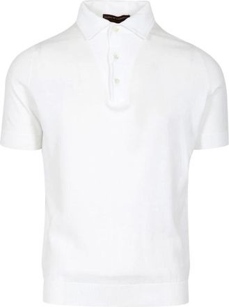 FILIPPO DE LAURENTIIS Filippo De Laurentis T-shirts en Polos Wit - Heren - Polos - Wit - L - Katoen - Tops