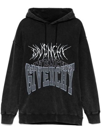 Givenchy embroidered hoodie - Black