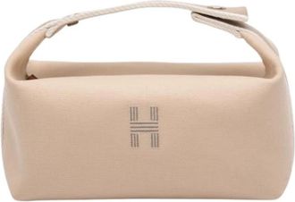 Herm&egrave;s Pre-owned Handbags, female, Beige, Size: ONE SIZE Pre-owned The Bride-A-Brac Canvas Pouch