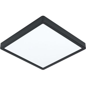 Eglo Eglo - Plafoniera Quadrata Esterno Argolis 2 Acciaio Nero Policarbonato Bianco Led