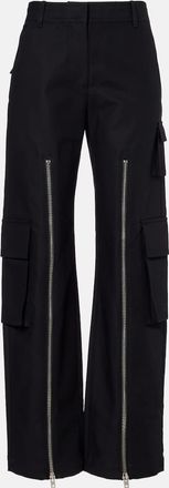 Acne Studios Pantaloni in raso di cotone a vita media