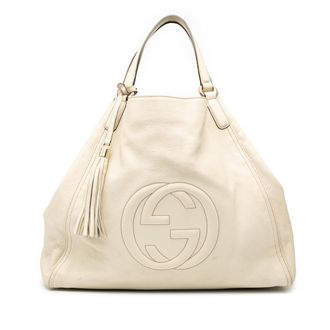 Gucci Tweedehands Grote Leren Soho Cellarius Tote