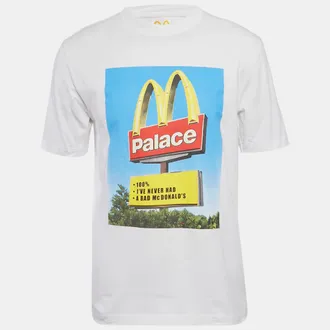 Palace X Mc Donalds White Printed Jersey Crewneck T-Shirt