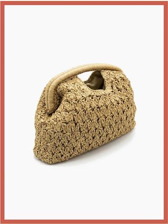 Nooki Design Womens Charleston Framed Grab Bag-Natural - Cream - Size: ONE