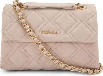 Carvela Womens Suedette Rosa Chain Shoulder Bag - Blush - One Size