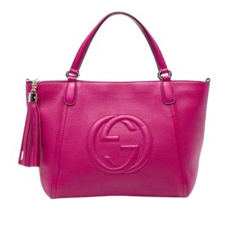 Gucci Pre-owned Handbags, female, Pink, Size: ONE SIZE Pre-owned Soho Cellarius Satchel