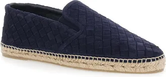 Castaner Mens Espadrilles Java Blue Suede Calf Leather Shoe